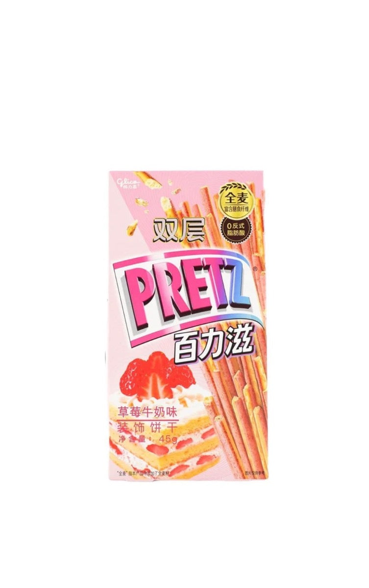 Glico Pretz Strawberry Cream Biscuit Sticks